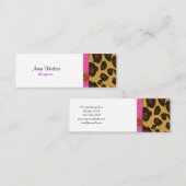 Leopardendrucke, Leoparden, Braunleopard Mini Visitenkarte (Vorne/Hinten)
