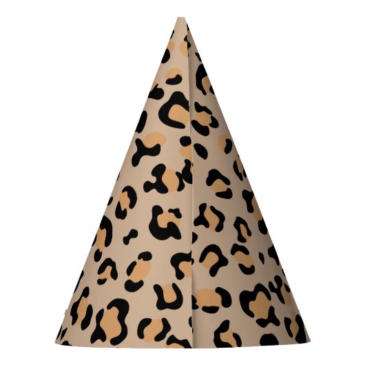 Leopardendrucke, Leoparden, Braunleopard Partyhütchen (Rückseite)