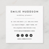 Leopardendrucke, Leoparden, Braunleopard Quadratische Visitenkarte (Rückseite)