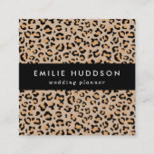 Leopardendrucke, Leoparden, Braunleopard Quadratische Visitenkarte (Vorderseite)