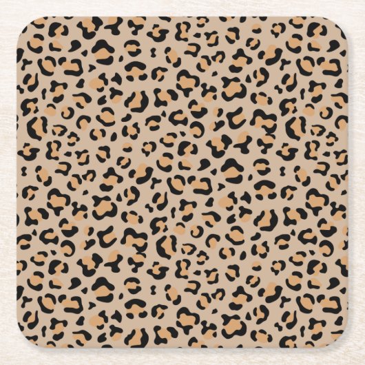 Leopardendrucke, Leoparden, Braunleopard Rechteckiger Pappuntersetzer (Vorderseite)