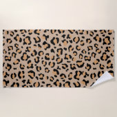 Leopardendrucke, Leoparden, Braunleopard Strandtuch (Vorderseite)