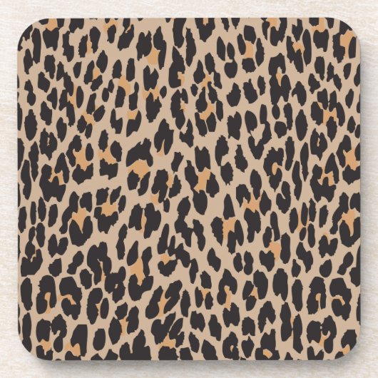 Leopardendrucke, Leoparden, Braunleopard Untersetzer (Vorderseite)