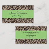 Leopardendrucke, Leoparden, Braunleopard Visitenkarte (Vorne/Hinten)