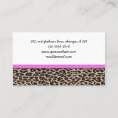 Leopardendrucke, Leoparden, Braunleopard Visitenkarte (Rückseite)