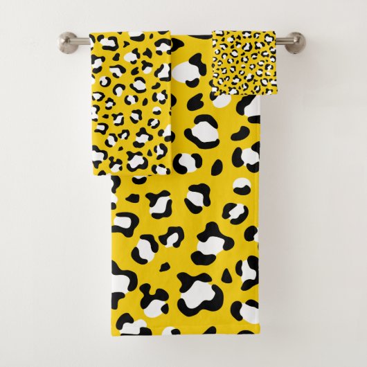 Leopardendrucke, Leoparden, Gelbleopard Badhandtuch Set (Insitu)
