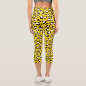 Leopardendrucke, Leoparden, Gelbleopard Capri Leggings (Rückseite)
