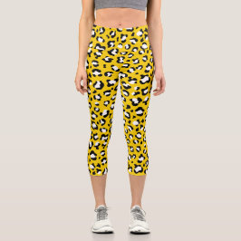 Leopardendrucke, Leoparden, Gelbleopard Capri Leggings