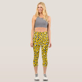 Leopardendrucke, Leoparden, Gelbleopard Capri Leggings (Vorderseite)