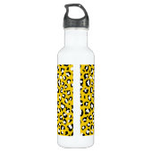 Leopardendrucke, Leoparden, Gelbleopard Edelstahlflasche (Rückseite)