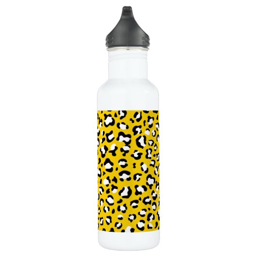 Leopardendrucke, Leoparden, Gelbleopard Edelstahlflasche (Rechts)