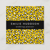 Leopardendrucke, Leoparden, Gelbleopard Quadratische Visitenkarte (Vorderseite)