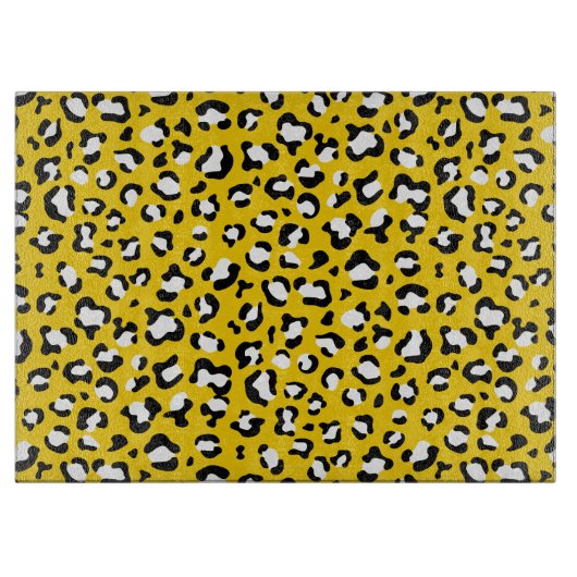Leopardendrucke, Leoparden, Gelbleopard Schneidebrett (Vorderseite)