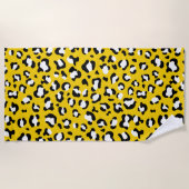 Leopardendrucke, Leoparden, Gelbleopard Strandtuch (Vorderseite)