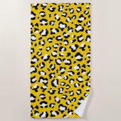 Leopardendrucke, Leoparden, Gelbleopard Strandtuch (Vorderseite)