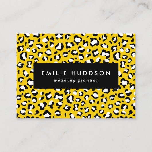 Leopardendrucke, Leoparden, Gelbleopard Visitenkarte (Vorderseite)