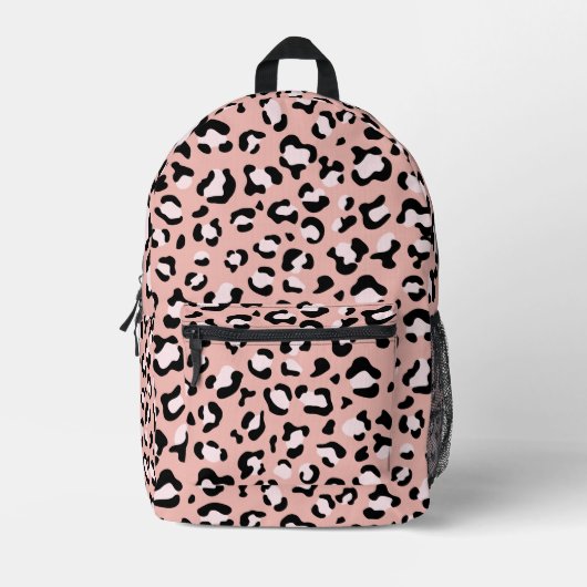 Leopardendrucke, Leoparden, rosa Leoparden Bedruckter Rucksack (Vorderseite)