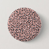 Leopardendrucke, Leoparden, rosa Leoparden Button (Vorderseite)
