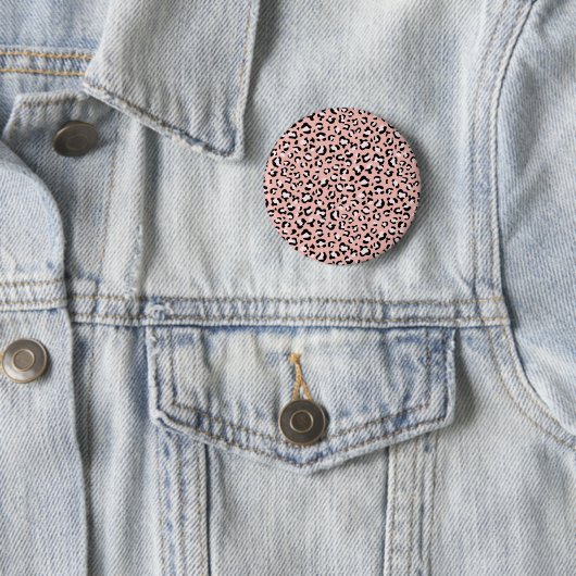 Leopardendrucke, Leoparden, rosa Leoparden Button (Beispiel)
