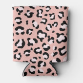 Leopardendrucke, Leoparden, rosa Leoparden Dosenkühler (Vorderseite)