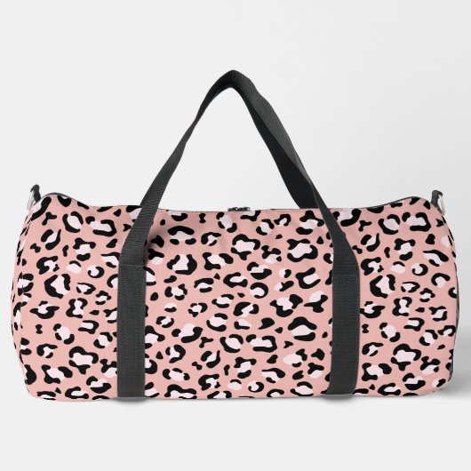 Leopardendrucke, Leoparden, rosa Leoparden Duffle Bag (Vorderseite)