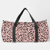 Leopardendrucke, Leoparden, rosa Leoparden Duffle Bag (Rückseite)