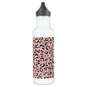 Leopardendrucke, Leoparden, rosa Leoparden Edelstahlflasche (Rechts)