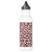 Leopardendrucke, Leoparden, rosa Leoparden Edelstahlflasche (Links)