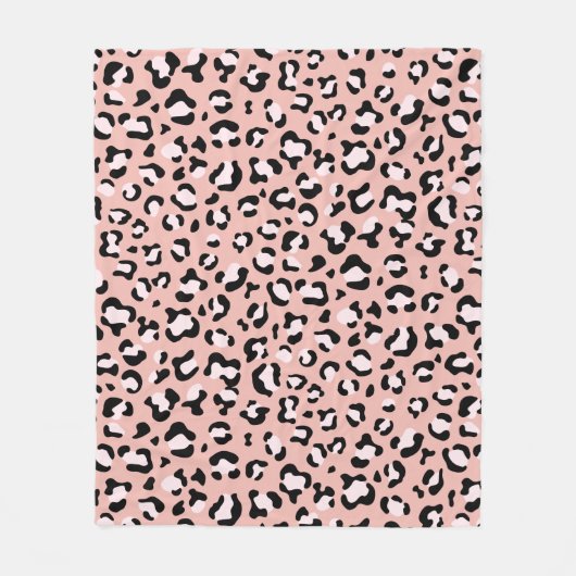 Leopardendrucke, Leoparden, rosa Leoparden Fleecedecke (Vorderseite)