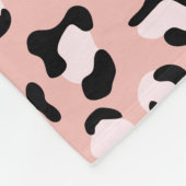 Leopardendrucke, Leoparden, rosa Leoparden Fleecedecke (Ecke)