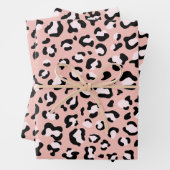 Leopardendrucke, Leoparden, rosa Leoparden Geschenkpapier Set (Beispiel)