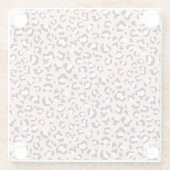 Leopardendrucke, Leoparden, rosa Leoparden Glasuntersetzer (Rückseite)