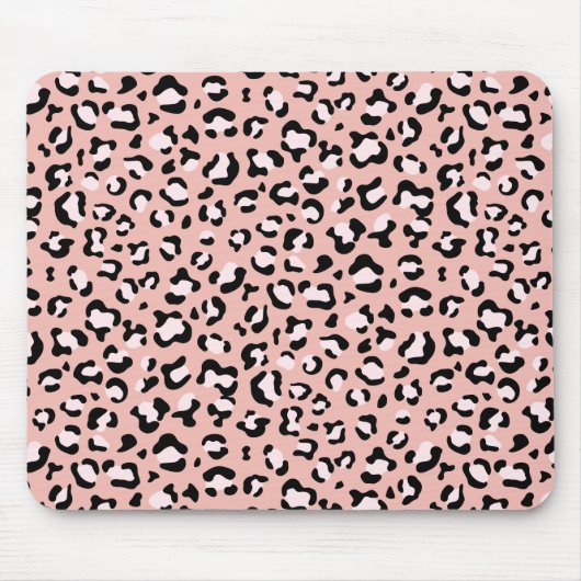 Leopardendrucke, Leoparden, rosa Leoparden Mousepad (Vorne)