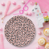 Leopardendrucke, Leoparden, rosa Leoparden Pappteller (Party)