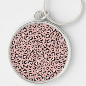 Leopardendrucke, Leoparden, rosa Leoparden Schlüsselanhänger (Vorne)