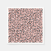 Leopardendrucke, Leoparden, rosa Leoparden Serviette (Vorderseite)