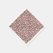 Leopardendrucke, Leoparden, rosa Leoparden Serviette (Ecke)