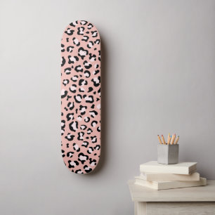 Leopardendrucke, Leoparden, rosa Leoparden Skateboard