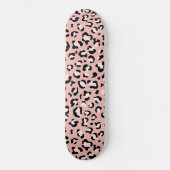Leopardendrucke, Leoparden, rosa Leoparden Skateboard (Vorderseite)