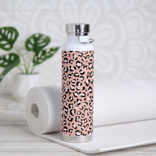 Leopardendrucke, Leoparden, rosa Leoparden Trinkflasche