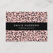 Leopardendrucke, Leoparden, rosa Leoparden Visitenkarte (Vorderseite)