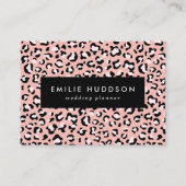 Leopardendrucke, Leoparden, rosa Leoparden Visitenkarte (Vorderseite)