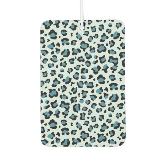 Leopardendrucke, Leoparden-Spots, Blauer Leopard Autolufterfrischer (Vorderseite)