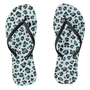 Leopardendrucke, Leoparden-Spots, Blauer Leopard Badesandalen