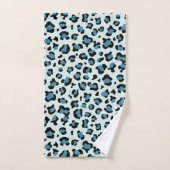 Leopardendrucke, Leoparden-Spots, Blauer Leopard Badhandtuch Set (Handtuch)