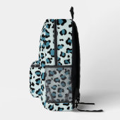 Leopardendrucke, Leoparden-Spots, Blauer Leopard Bedruckter Rucksack (Rechts)