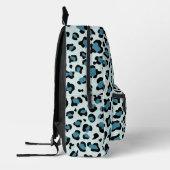 Leopardendrucke, Leoparden-Spots, Blauer Leopard Bedruckter Rucksack (Links)