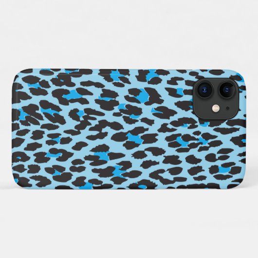 Leopardendrucke, Leoparden-Spots, Blauer Leopard Case-Mate iPhone Hülle (Rückseite (Horizontal))