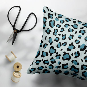 Leopardendrucke, Leoparden-Spots, Blauer Leopard Dekokissen