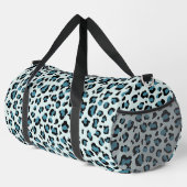 Leopardendrucke, Leoparden-Spots, Blauer Leopard Duffle Bag (Rechte Ecke)
